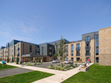 Exterior view of St Martin’s Court extra care apartments Lancaster